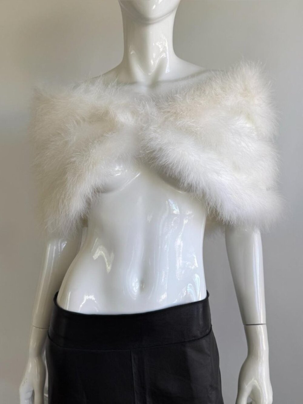 Vintage Marabou Feather Wrap Bolero Caplet